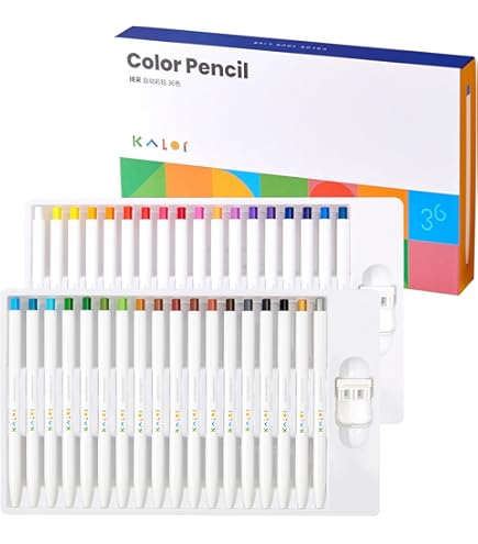 Uni EMOTT Mechanical Pencil Set - 12 Colors With 0.9mm Colored Leads Japan Import