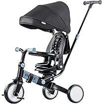 【値下げ中】7in1 折りたたみ式三輪車 6ヶ月-6歳対応 GRAY Amazon.co.jp: 子供用三輪車 7in1 折りたたみ 手押し棒付き 6