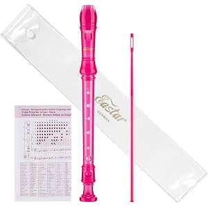 Eastar ERS-1GP ソプラノリコーダー ABS製 ジャーマン式 C調 学生用 4色 (桜) 【クリスマスギフト…