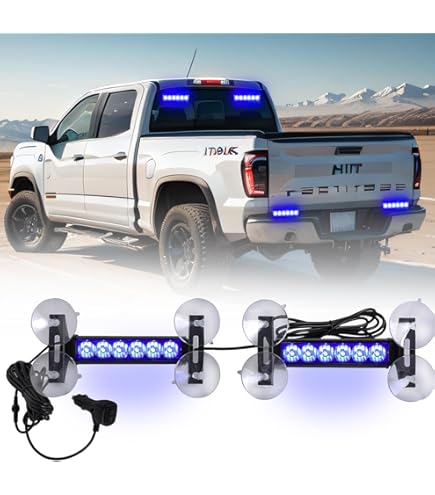 Amazon | Xprite高輝度16 LEDフロントガラス緊急ハザード警告ストロボ