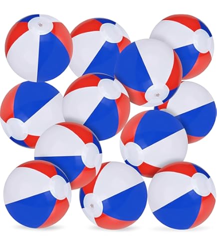 Amazon.co.jp: ArtCreativity 10インチ レッド&ホワイト ビーチボール