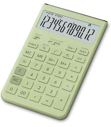 Amazon | カシオ カラフル電卓 ライムグリーン 12桁 ミニジャスト