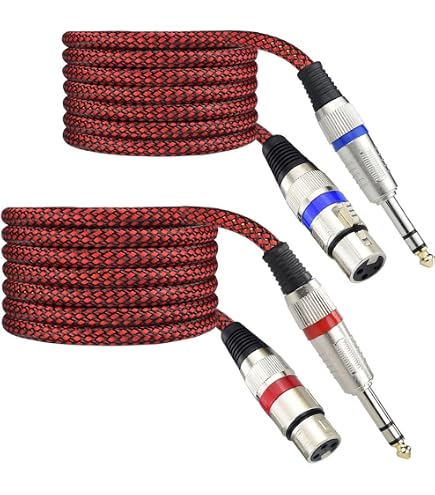 Amazon.co.jp: Mugteeve 1/4インチ TRS - XLRオスケーブル バランス