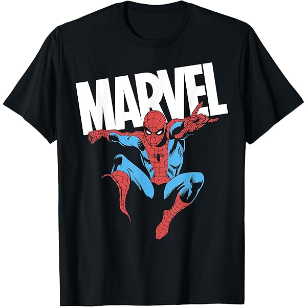 Amazon | Marvel スパイダーマン ホームテックスパイダーマンロゴ T