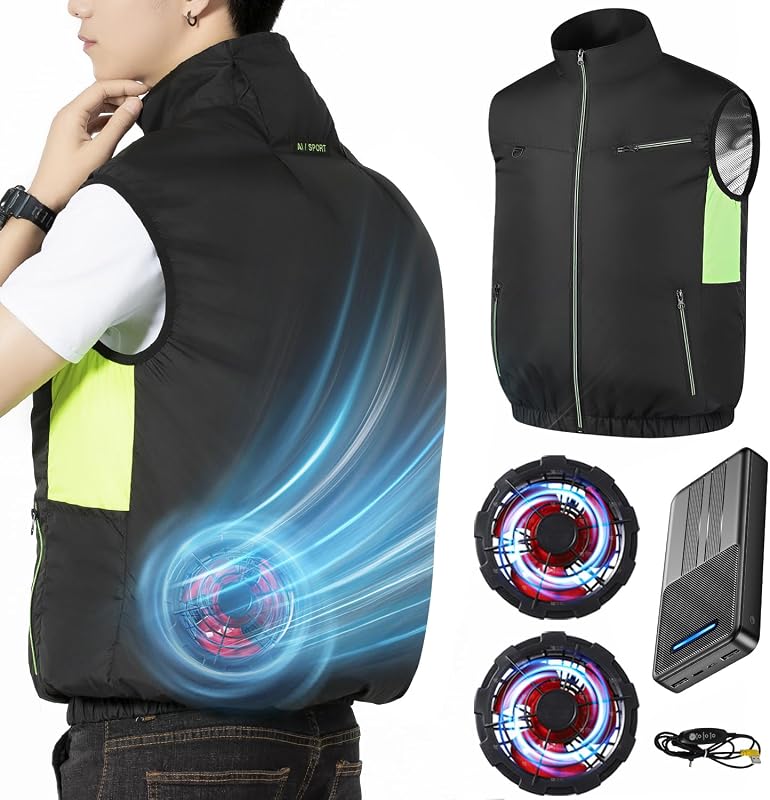 [Noraui] 【2026暴風ファン & 40800mAh大容量バッテリー】 空調作業服 バッテリーファンセット ファン付きベスト 作業用 ジャケット 空調ウェア 空調扇風服 冷却 3段階風量調節 7.4V出力対応 UVカット 撥水加工 男女兼用