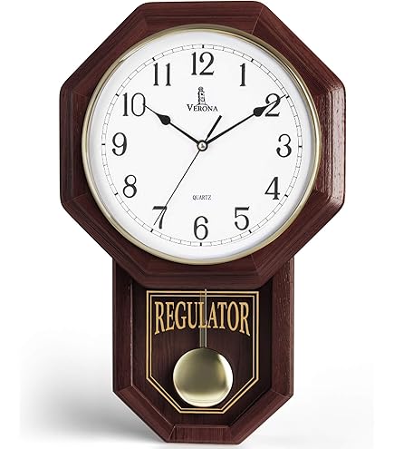 Amazon.co.jp: 振り子壁掛け時計 電池式 - レギュレータークロック