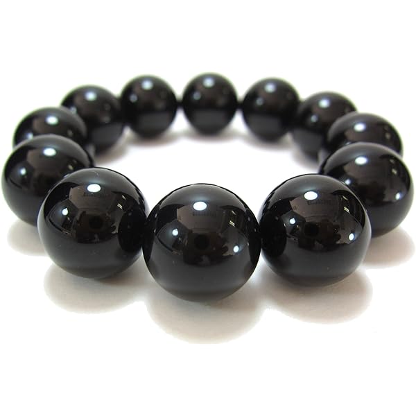Amazon | [AMERI] AAAランク チベット産モリオン(黒水晶) ブレスレット