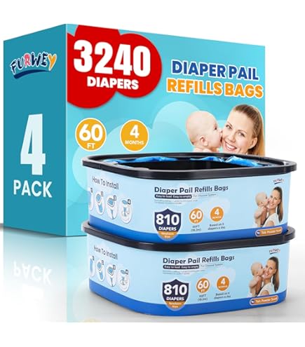 Diaper Genie Select Pail (Grey) is Made of Durable Stainless Steel and Includes 1 Starter Square Refill That can Hold up to 165 Newborn-Sized Diapers