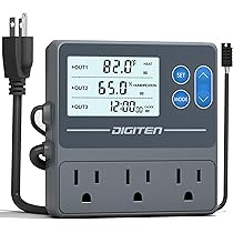 Amazon.co.jp: DIGITEN タイマー付デジタル温湿度コントローラー、昼夜
