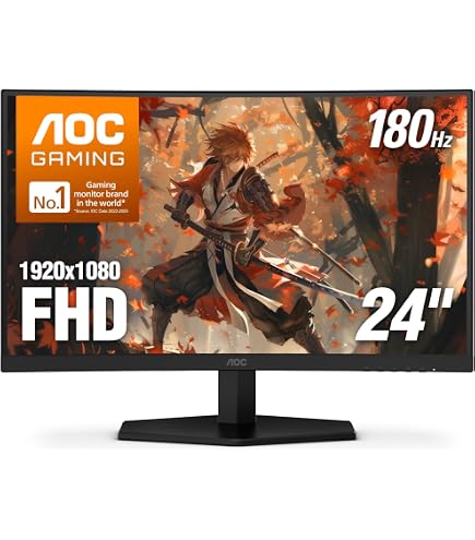 Amazon.co.jp: AOC 24インチゲーミングモニター FHD 180Hz 高速IPS 1ms