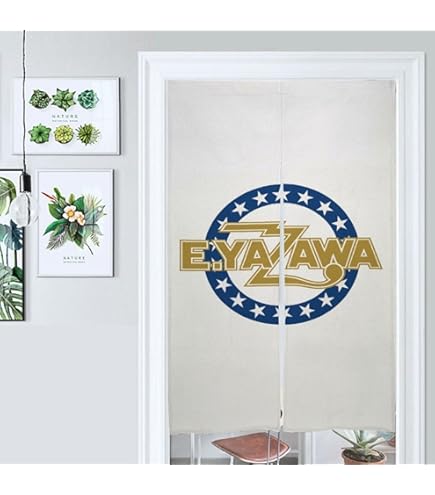 Amazon｜矢沢永吉 E.YAZAWA 暖簾 のれん ロゴ ブラック/ホワイト 日本