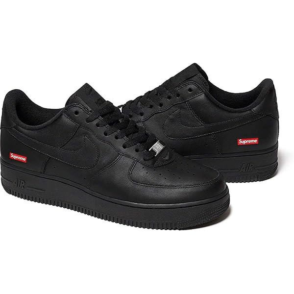 Amazon | Nike Air Force 1 Low Supreme - ミニボックスロゴ ブラック