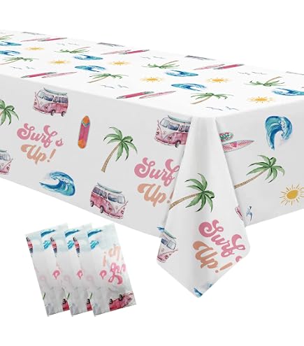Vintage Surfbrett Fotohintergrund – Rosa Surfer Design, 180 X 110 Cm, Für Sommer-, Hawaii- & Mädchengeburtstagspartys