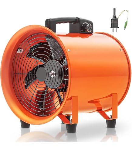Amazon.co.jp: 送風機 排気シャフトホース付き 風量11000m³/h 送排気