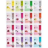 Dermal Korea Collagen Essence Full Face Facial Mask Sheet, 16 Combo Pack by