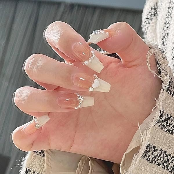 Amazon | happykau ネイルチップ 24枚入 ネイルチップ ショート つけ爪