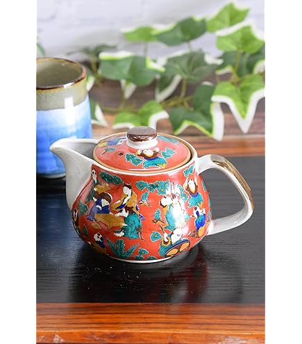Amazon.co.jp: 和食器 九谷焼 ポット急須 吉田屋(茶こし付き