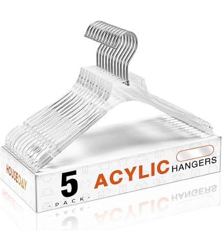 Amazon.co.jp: 透明プラスチックハンガー 20本パック - ノンスリップ