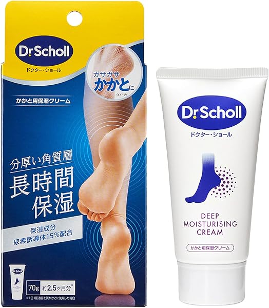 Dr.Scholl【かかと保湿クリーム】長時間・高保湿 無香料 ジェル状クリーム 70g 約2.5ヶ月分 - 1