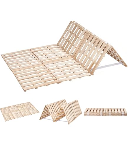 Amazon｜メタル ベッドフレーム ダブル すのこ 静音 ベッド下収納 耐久