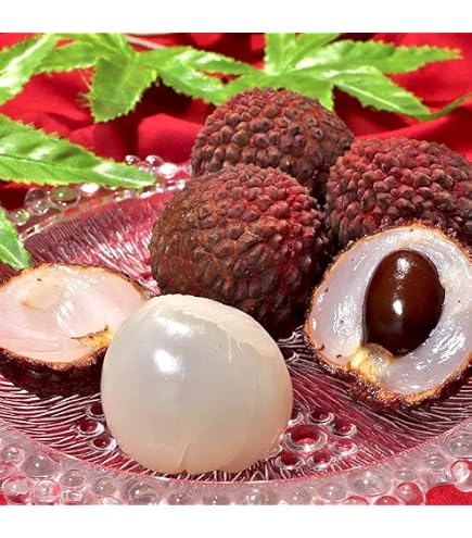 Amazon.co.jp: 台湾産 生ライチ＜黒葉ライチ＞ 約1kg 箱 空輸直送｜高