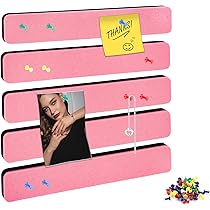 thumbnail image 2 of Vision Board Navaris Linen Bulletin Board (17x23") - Pink Framed Memo Board With Push Pins Bedroom Decor For Women 2 of 14