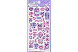 シール 可愛い 立体 ボンボンドロップシール クロミ 3D 立体 ごほうび 3D 子供DIY用 日記帳用 貼り付け可能 手芸用品 スマホケース 手帳 diy 贈り物 (F)