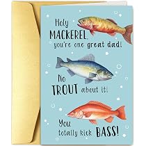 HOWAF Father's Day Card- You Are The Reel Deal Dad- Fun Blue