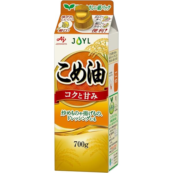 米油 AJINOMOTO こめ油」 300gスマートグリーンパック | J-オイル