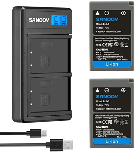 Amazon | BLS-5 BLS-1 バッテリー充電器 オリンパス E-PL1 E-P3 E-PL3