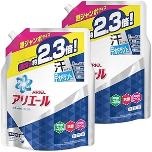 【まとめ買い】アリエール 液体 抗菌 洗濯洗剤 詰め替え 超ジャンボ 1.62kg×2個