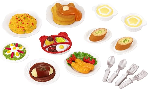 シルバニアファミリー 家具 【 ランチセット 】 カ-417 STマーク認証 3歳以上 おもちゃ ドールハウス Sylvanian Families エポック社 EPOCH - 1