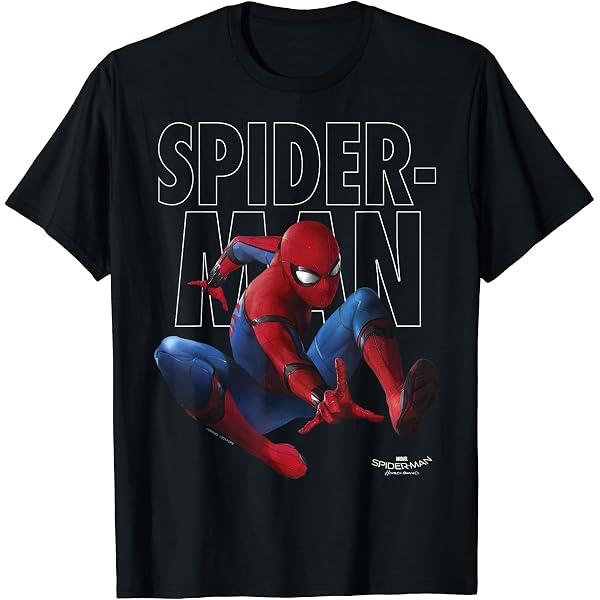 Amazon | Marvel スパイダーマン ホームテックスパイダーマンロゴ T