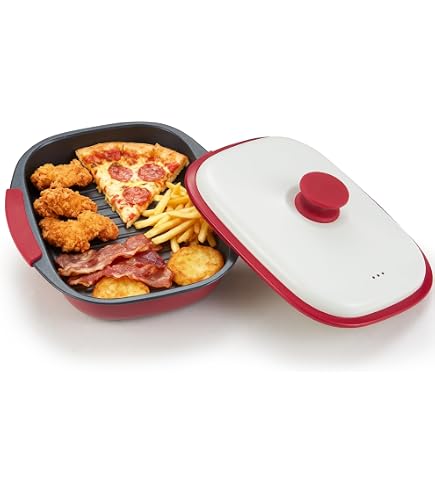 Amazon | Tupperware マイクロプログリル - 屋内グリル 電子レンジで
