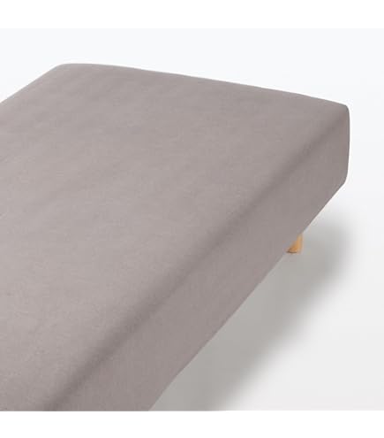 Amazon｜無印良品 綿天竺・落ちワタ入りボックスシーツ・SD 杢グレー