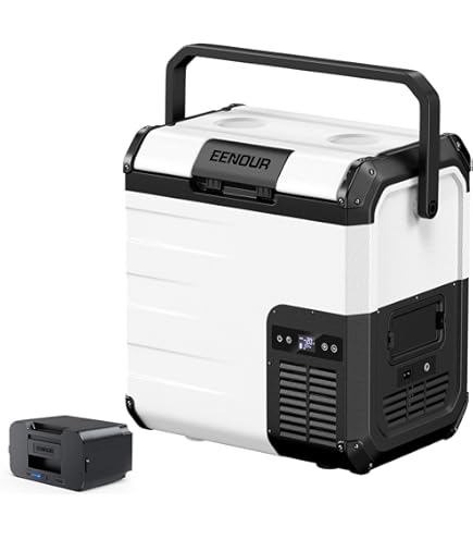 Amazon.co.jp: EENOUR 車載冷蔵庫用バッテリー DB01 急速充電器1個付き