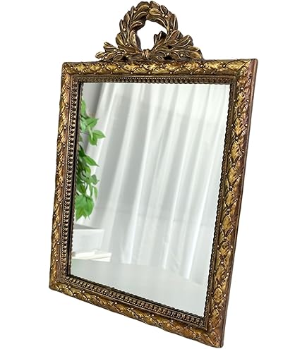 Amazon.co.jp: ロココ調 卓上ミラー 卓上鏡デスクミラー アール