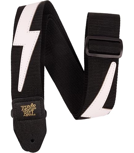 Perri’s Leather Guitar Strap – Lightning Bolt Design, Adjustable 52-58", For Acoustic/Bass/Electric-686116