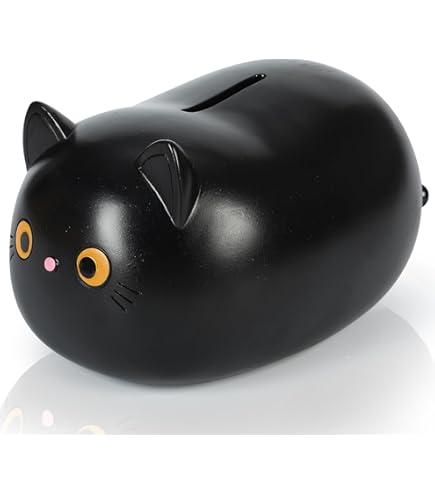 Amazon.co.jp: JIZWPOOM 貯金箱 黒猫 貯金箱 子供用 黒猫 貯金箱 貯金