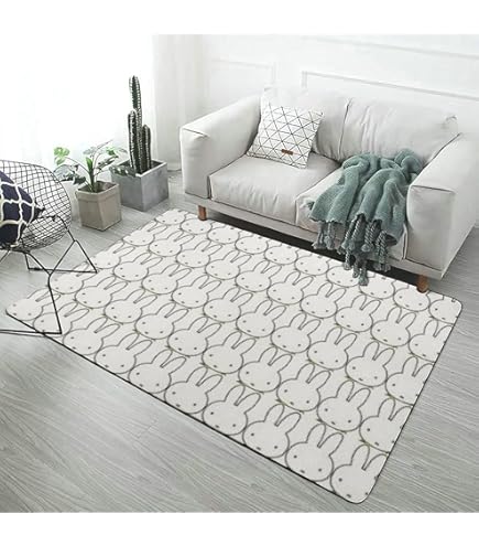 Amazon | ミッフィー ラグ カーペット 洗える ラグマット 滑り止め付