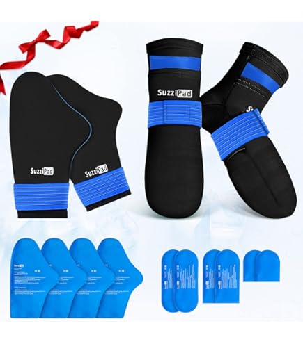 SuzziPad Cold Therapy Socks - Hand Ice Pack - Cold Gloves for