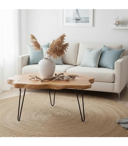 Amazon|WELLAND ナチュラルエッジエンドテーブル、木製サイドテーブル Amazon|WELLAND ナチュラルエッジエンドテーブル、木製サイドテーブル