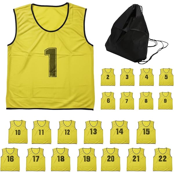 Amazon.co.jp: [アンブロ] ビブス 10枚組 番号入 袋付き サッカー