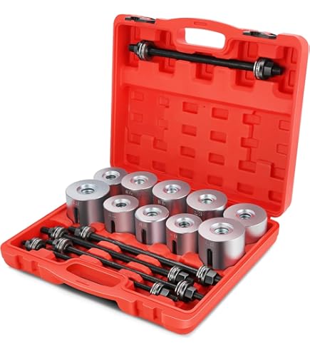 Pers- En Trekhoes Set DAYUAN Professionele Pull Press Sleeve Kit 28-delig - Voor Het Verwijderen Van Lagers En Seals - Rood Bussen Verwijderen Kit Pers- En Trekhoes Set DAYUAN Professionele Pull Press Sleeve Kit 28-delig - Voor Het Verwijderen Van Lagers En Seals - Rood Bussen Verwijderen Kit