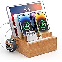 Pezin &amp; Hulin 竹製 充電スタンド ドッキングステーション 複数のデ Amazon.co.jp: Pezin & Hulin スマホ充電スタンド 竹製
