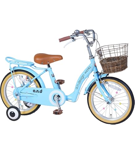 新品　子ども用自転車 キッズジュニア自転車18インチ ジュニア自転車 キッズ 子ども カゴ 補助輪 18インチ 子供用自転車 ブルー 自転車本体