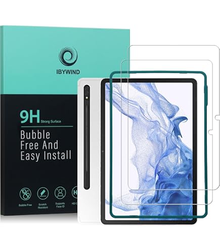 Amazon | Huy Galaxy Tab S8 Plus 用のガラスフイルム Galaxy Tab S8+