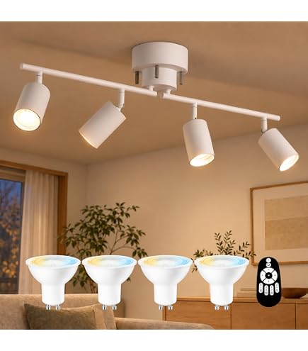 シーリングライト 4灯GU10 LED電球60W形内蔵付き リモコン操作6畳 Amazon | シーリングライト 4灯GU10 LED電球60W形内蔵付き リモコン