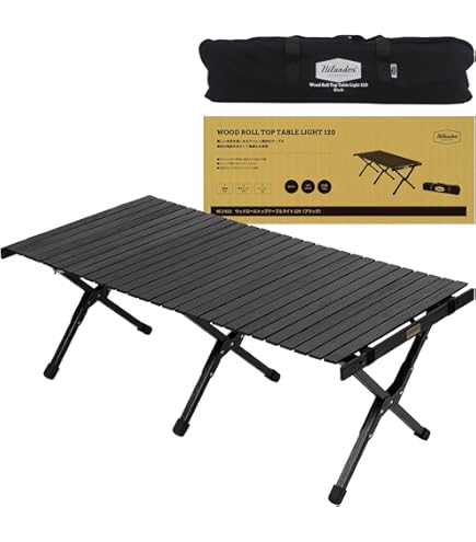 Hilander ウッドロールテーブル 90cm ウッドロールトップテーブルLIGHT 90 アウトドア