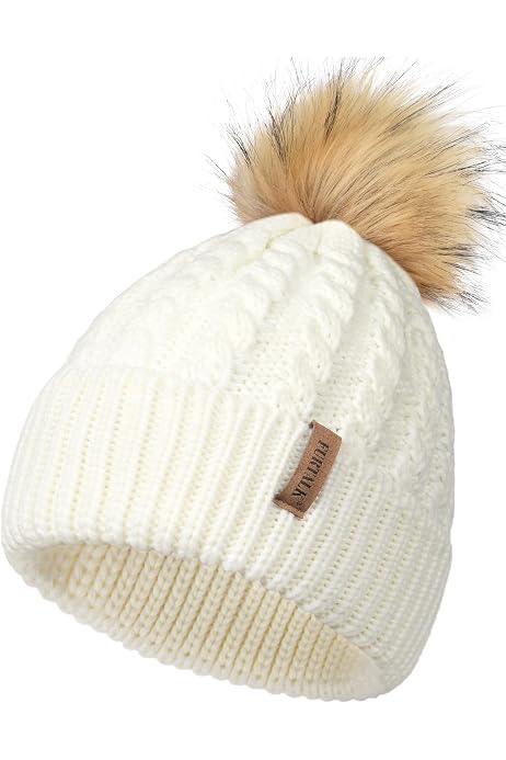 FURTALK Womens Knit Winter Beanie Hat 